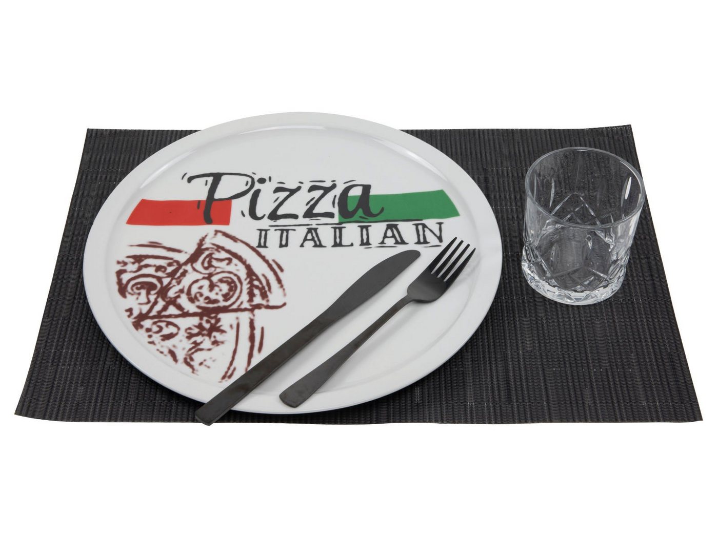 Spetebo Pizzateller PIZZA Teller 31,5 cm - 2er Set - je Motiv 1x, (2 St), 2er Set moderne Pizzateller – Bild 3 von 3