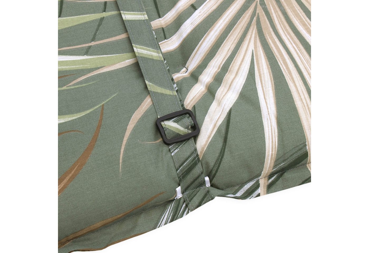 Spetebo Polsterauflage Universal Auflage "Palmen" mit Einstellband Gartenstuhl Kissen, (1 St), mit Eckbändern – Bild 3 von 5