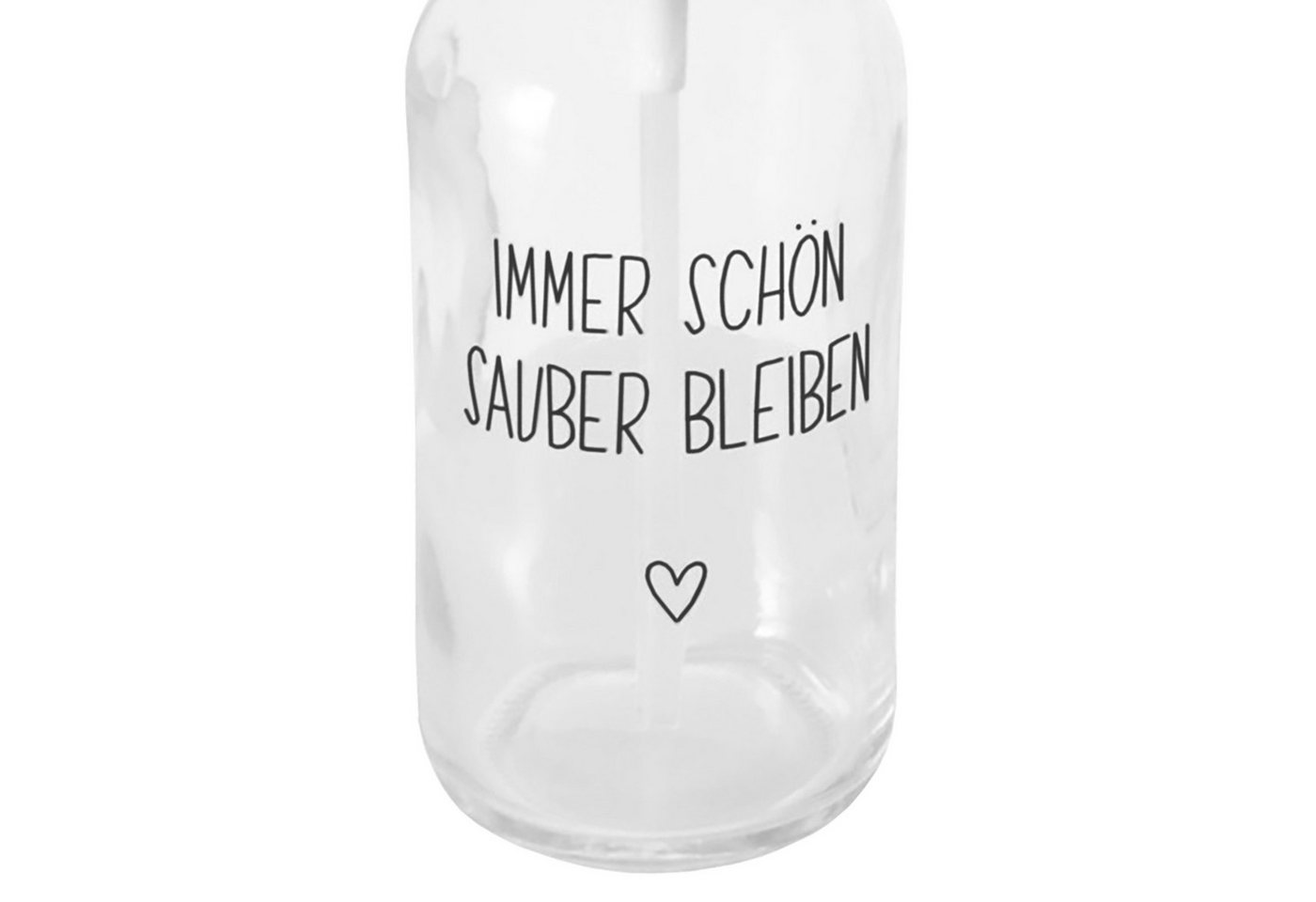 Spetebo Seifenspender Glas Pumpspender mit Spruch, (Set, 3-tlg., je 250 ml), nachfüllbar – Bild 4 von 5
