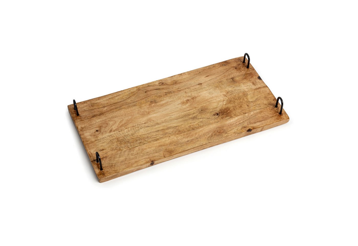 Spetebo Servierplatte Mango Servierplatte mit 4 Standfüßen - 50 cm, Holz, (Stück, 1-tlg., schönes Serviertablett), großes Holz Tablett für Käse oder Tapas – Bild 5 von 5