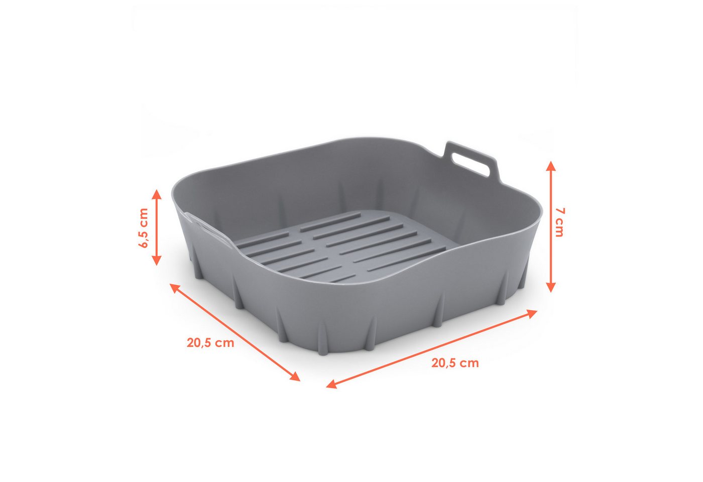 Spetebo Silikonform Airfryer Einsatz, (Set 2-tlg), für Heißluftfritteuse und Backofen bis 260 °C – Bild 2 von 5