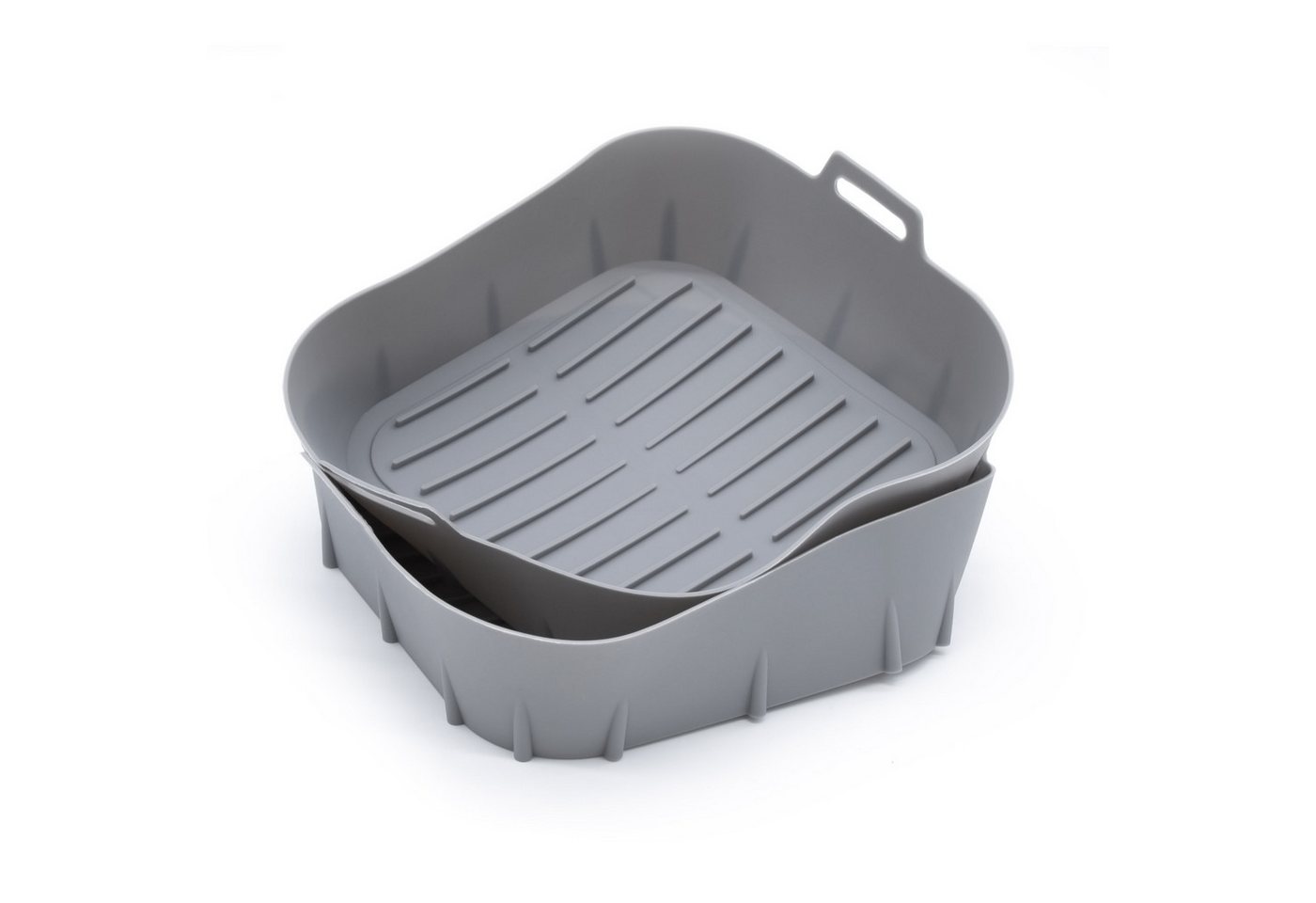 Spetebo Silikonform Airfryer Einsatz, (Set 2-tlg), für Heißluftfritteuse und Backofen bis 260 °C – Bild 4 von 5