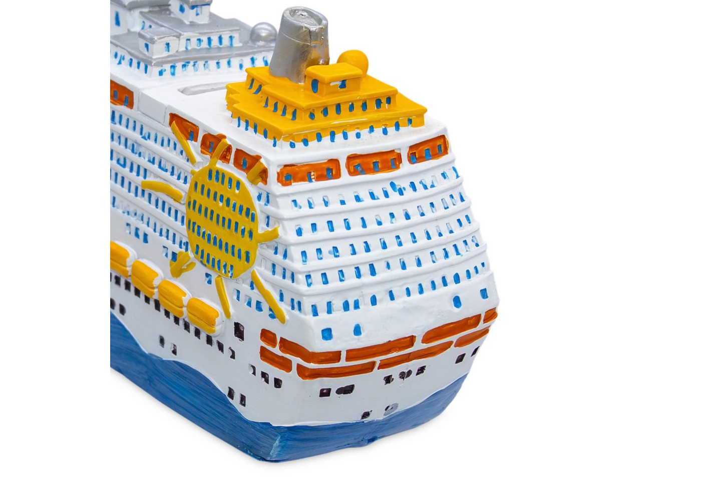 Spetebo Spardose Spardose in Form eines Kreuzfahrtschiffes, (20 x 11 cm, 1-tlg., mehrfarbig), Originelle Reisekasse aus Polyresin – Bild 3 von 5
