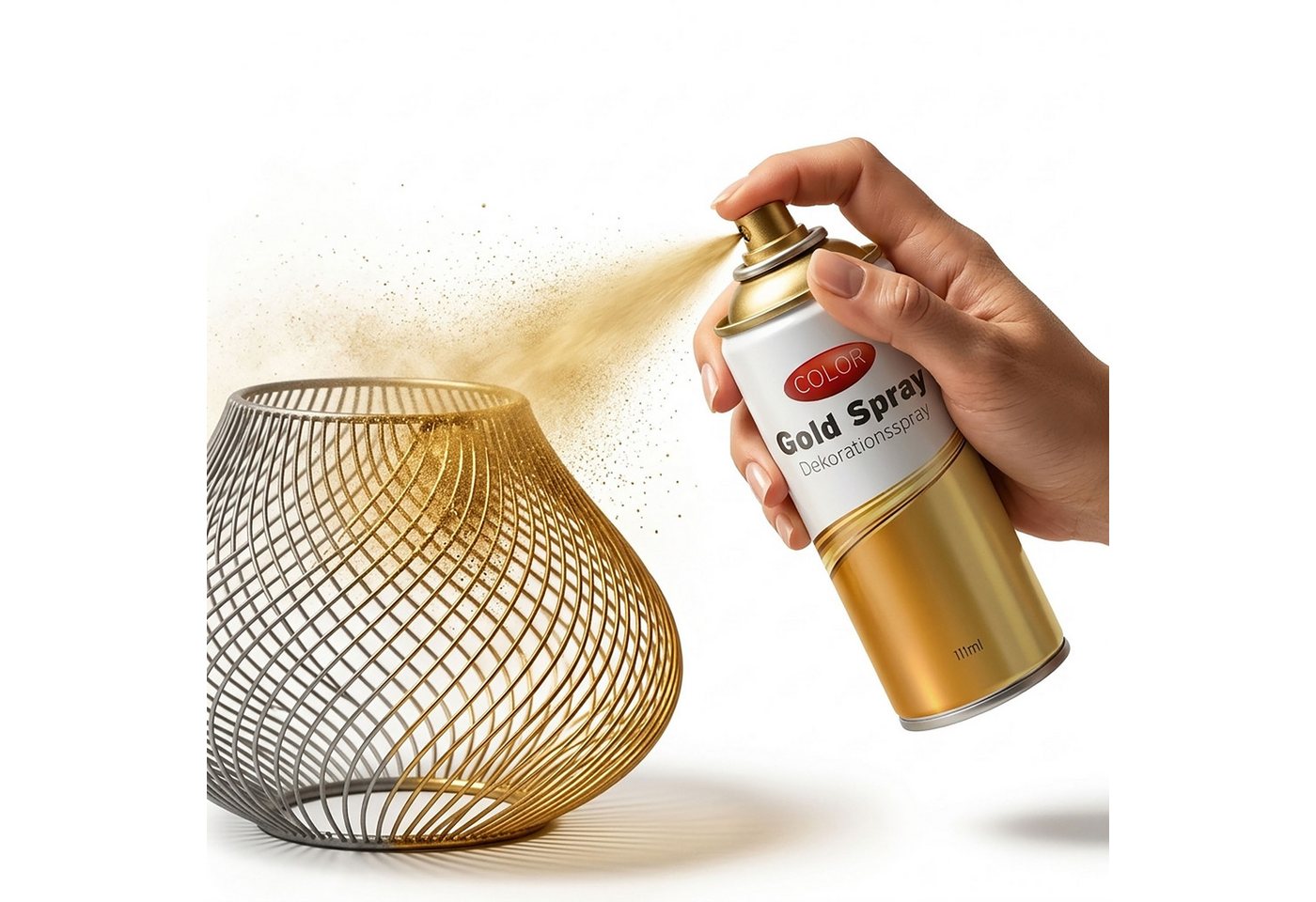 Spetebo Sprühflasche Dekospray 111 ml - 3er Pack - Glitzer Spray zum Basteln, (1-tlg), Vielseitig einsetzbar – Bild 3 von 5