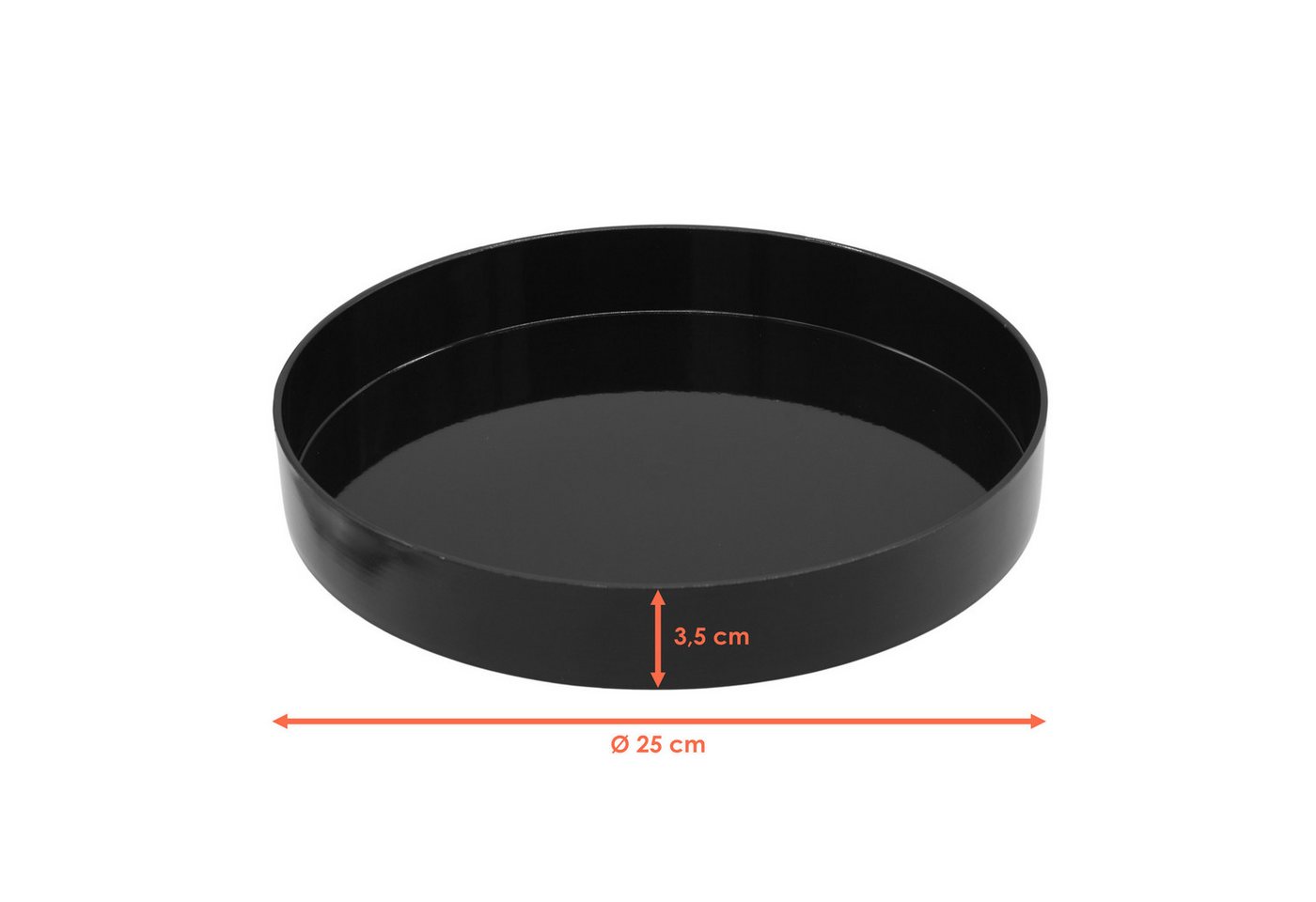 Spetebo Tablett Kerzentablett rund Dekotablett - 25 cm, Kunststoff, (Anzahl, 1-tlg., Stück), Vielseitig einsetzbar – Bild 2 von 5