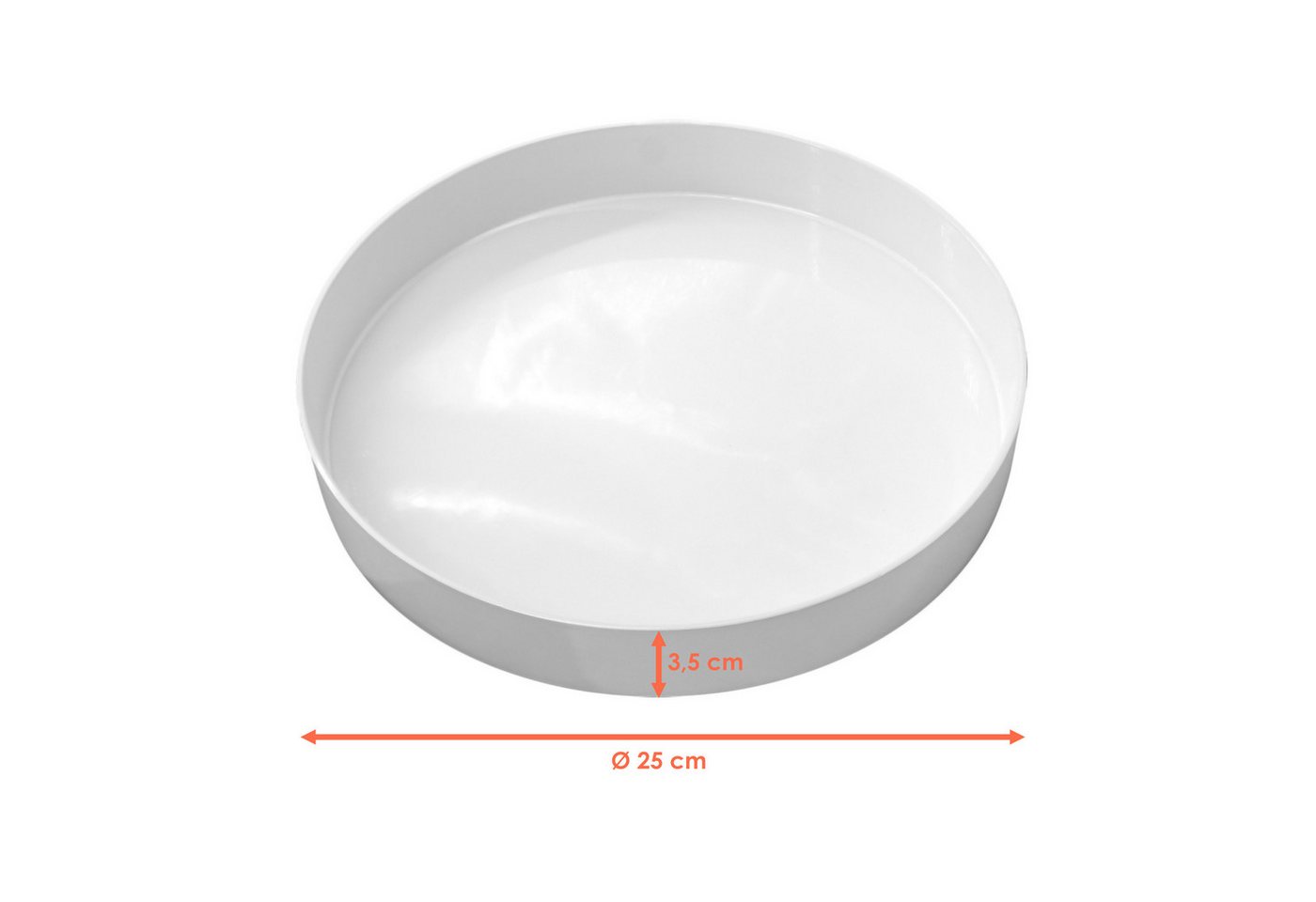 Spetebo Tablett Kerzentablett rund Dekotablett - 25 cm, Kunststoff, (Anzahl, 1-tlg., Stück), Vielseitig einsetzbar – Bild 2 von 5