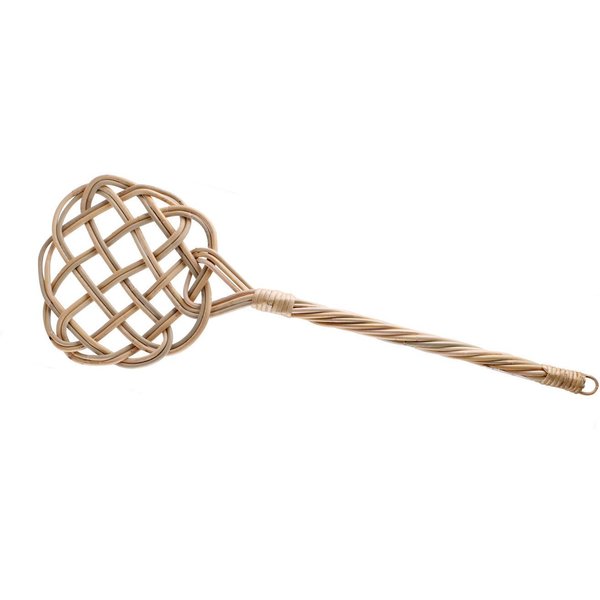 Spetebo Teppichkehrer Rattan Teppichklopfer - 76 cm, handgearbeiteter Polsterklopfer