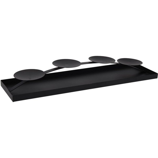 Spetebo Tischkerzenhalter XXL in schwarz - 58 cm (Pack., 1 St., 1), Metall Kerzenhalter ideal für LED-Kerzen oder Teelichter