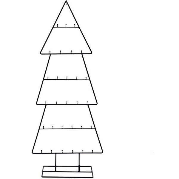 Spetebo Weihnachtskugelständer Design Metall Tanne - 100 cm - Deko Aufsteller, mit 29 Haken um Weihnachtskugeln oder sonstigen Zierschmuck