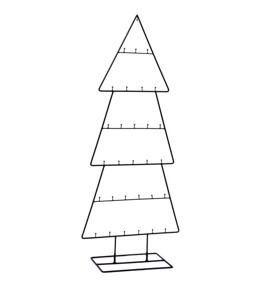 Spetebo Weihnachtskugelständer Design Metall Tanne - 100 cm - Deko Aufsteller, mit 29 Haken um Weihnachtskugeln oder sonstigen Zierschmuck – Bild 2 von 3
