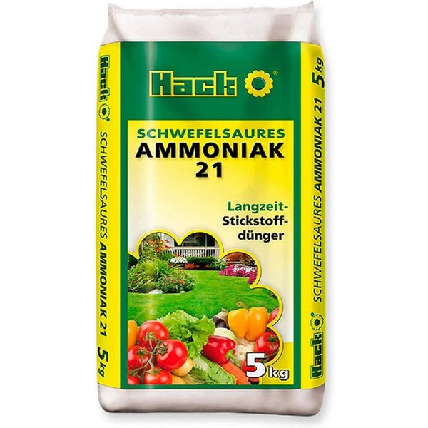 Hack Spezialdünger Hack Schwefelsaures Ammoniak Stickstoff Dünger 5 kg Gartendünger