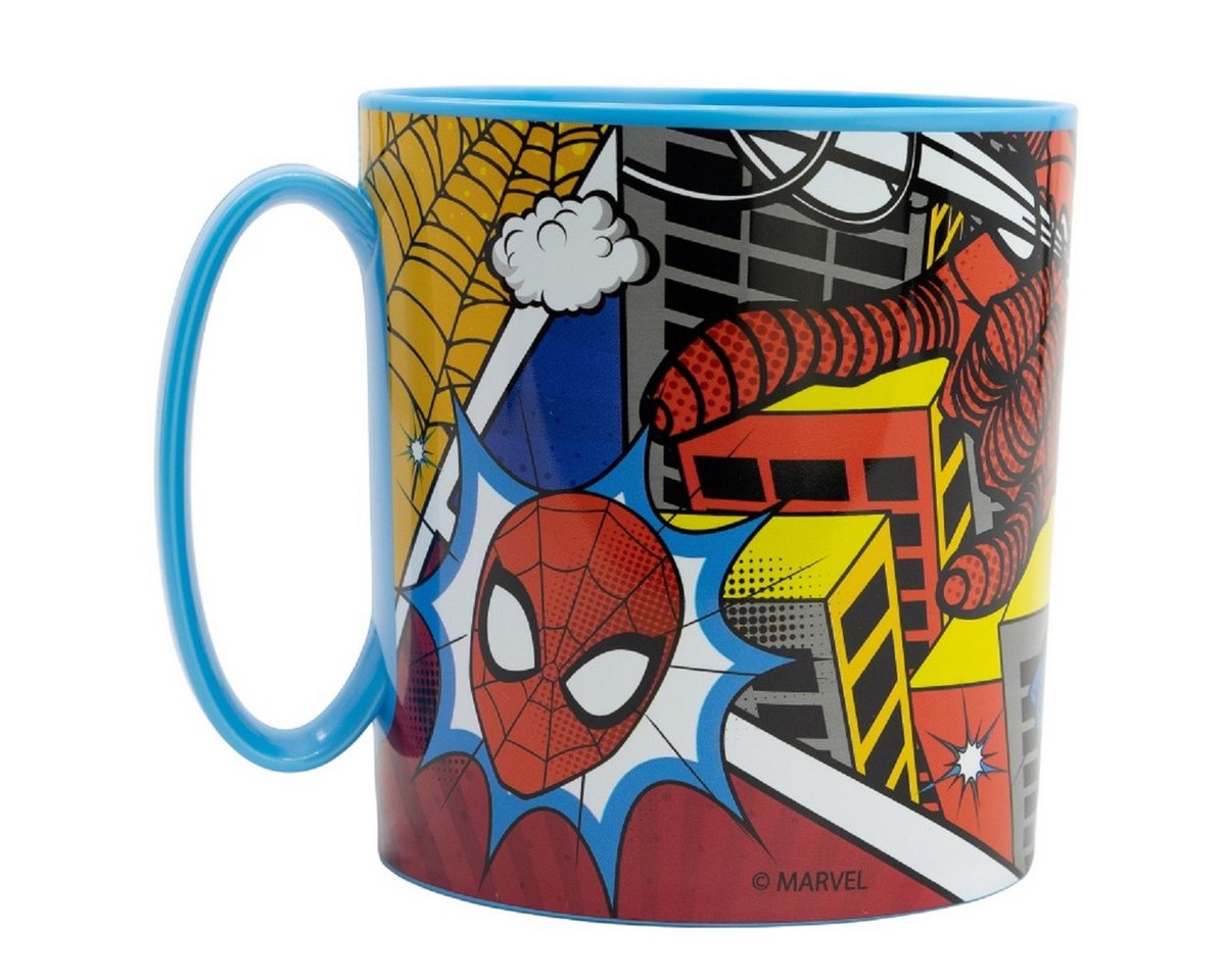 Spiderman Becher - Mikrowellengeeigneter Kunststoffbecher 390 ml – für Kinder, 1-tlg., robustes Material, besonders leicht – Bild 2 von 2