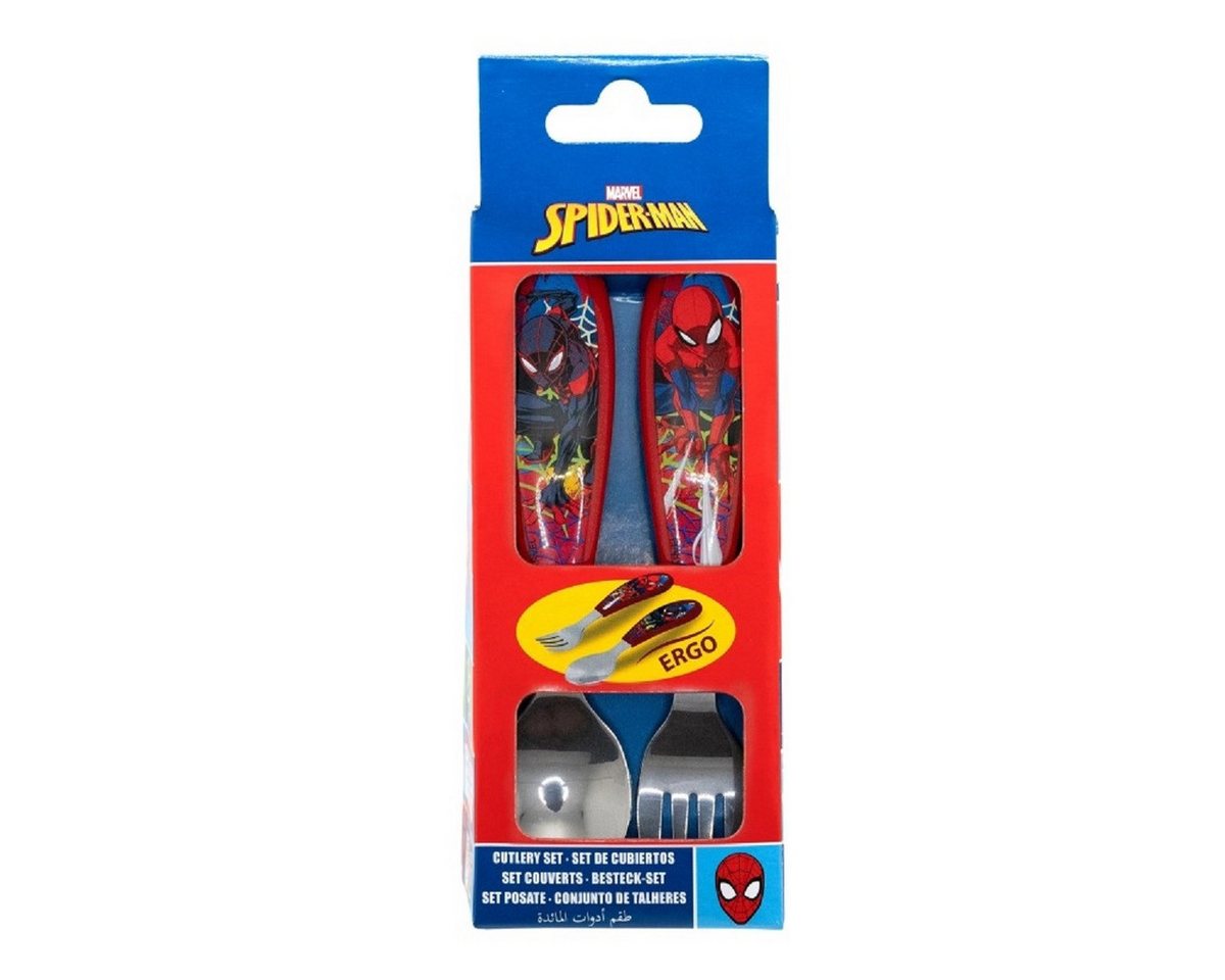 Spiderman Kinderbesteck Set 2-teilig – Löffel & Gabel mit Motivgriffen (2-tlg), 1 Personen – Bild 2 von 3