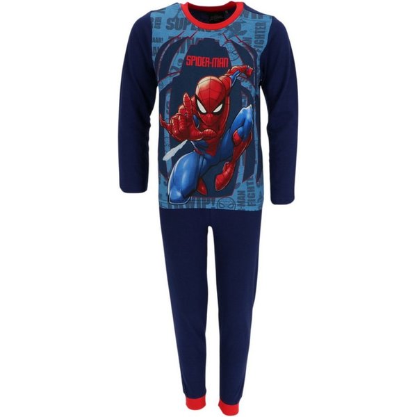 Spiderman Pyjama Kinder Pyjama Schlafanzug Langarm Zweiteiler aus Baumwolle (2 tlg)