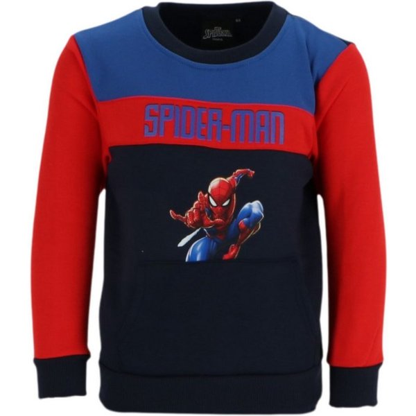Spiderman Rundhalspullover Sweatshirt – kuscheliger Kinder Pullover