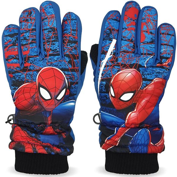 Spiderman Skihandschuhe Winterhandschuhe Ski Handschuhe Winter Kinder warm & wasserabweisend Weiches Fleece-Innenfutter, Wind- und wasserabweisend