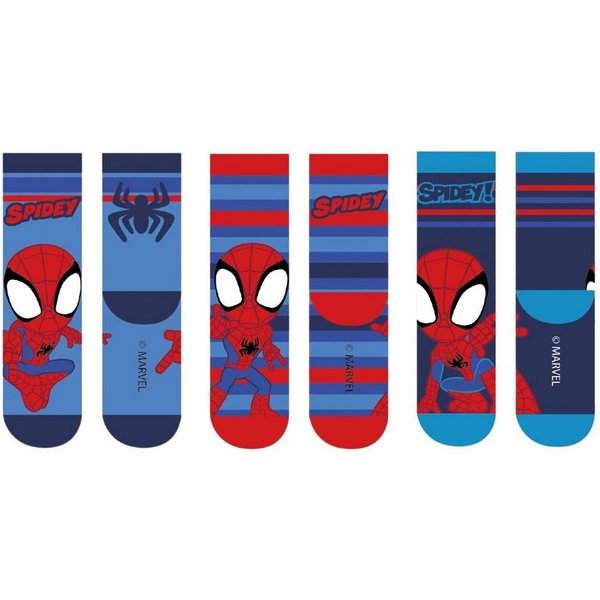 Spiderman Socken 3er-Pack Socken Jungen elastisch & komfortabel (3-Paar)