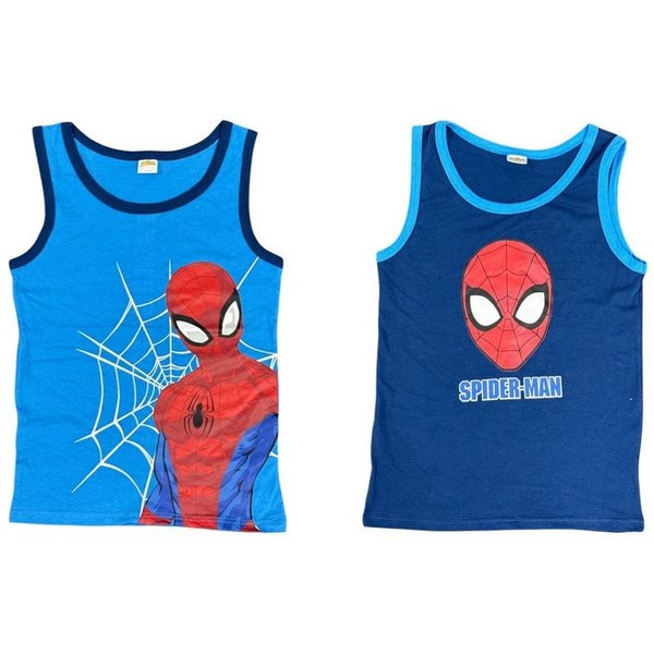 Spiderman Unterhemd 2er Pack Kinder Tank Top Unterhemd Jungen Unterwäsche Gr. 122/128