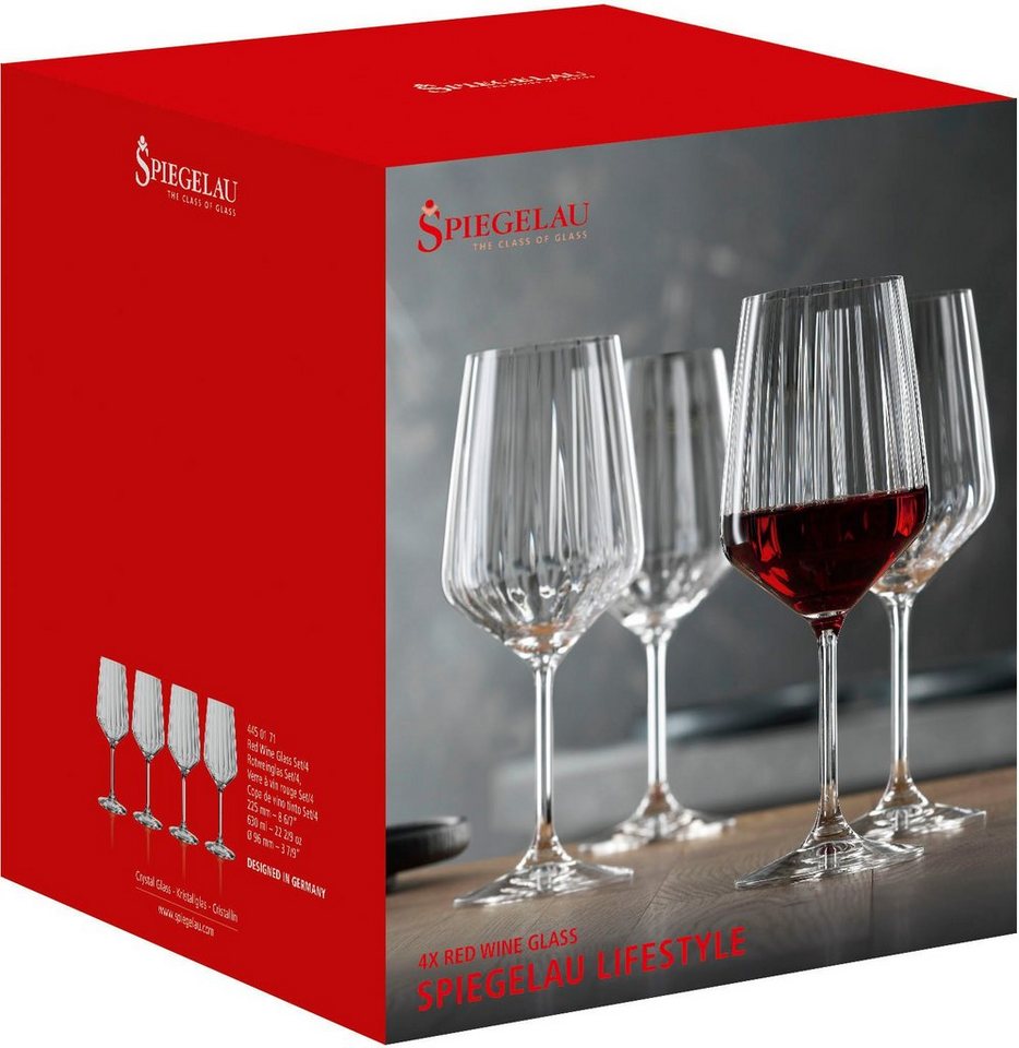 SPIEGELAU Rotweinglas LifeStyle, 4-tlg., Kristallglas, 630 ml, 4-teilig – Bild 3 von 3