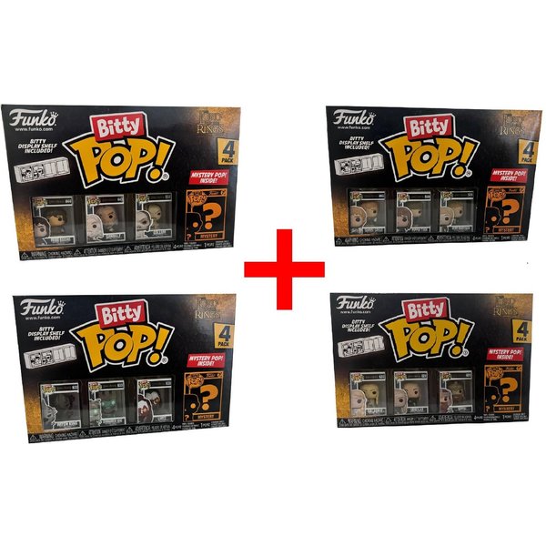 Funko Spielfigur Funko Bitty Pop! Herr der Ringe Figuren, Frodo Gandalf 4 Sets