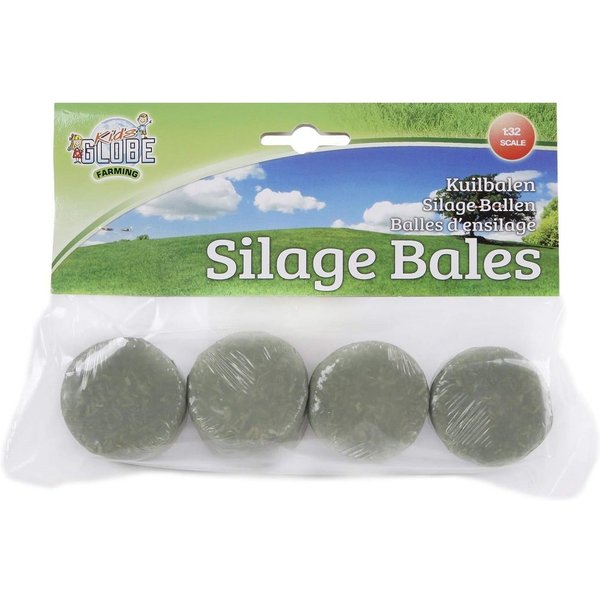 Kids Globe Spielwelt Kids Globe Silageballen-Set rund, Ballen in Folie gewickelt, 4 Stück