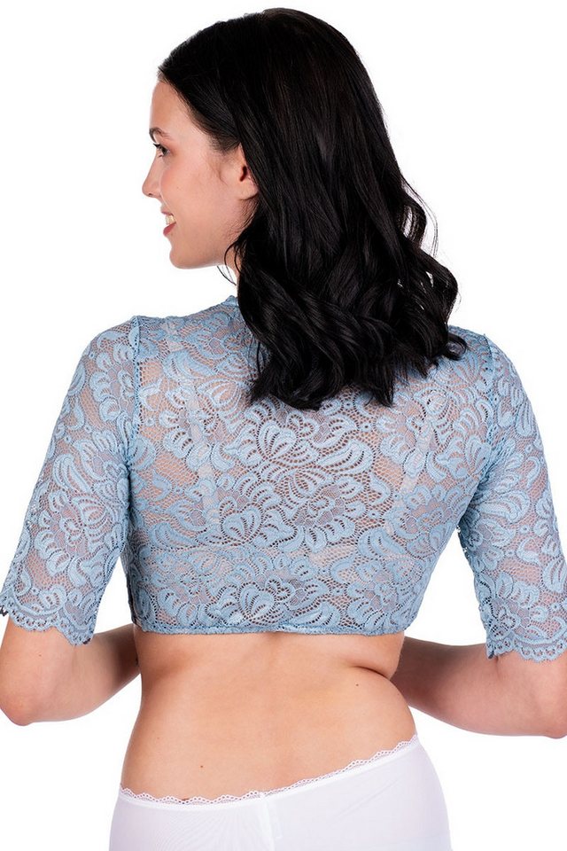 Spieth & Wensky Dirndlbluse Dirndlbluse - ANSBACH - hellblau – Bild 2 von 2