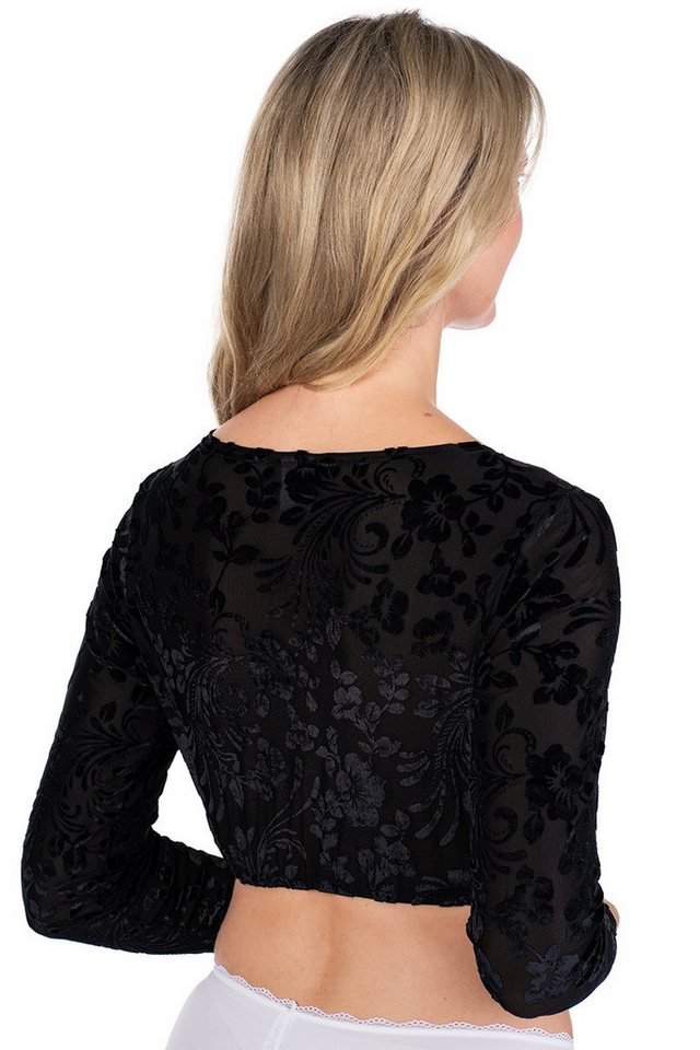 Spieth & Wensky Dirndlbluse Dirndlbluse - ELFENBLUME - schwarz – Bild 2 von 5