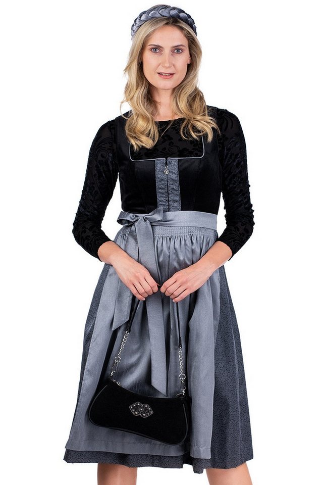 Spieth & Wensky Dirndlbluse Dirndlbluse - ELFENBLUME - schwarz – Bild 3 von 5