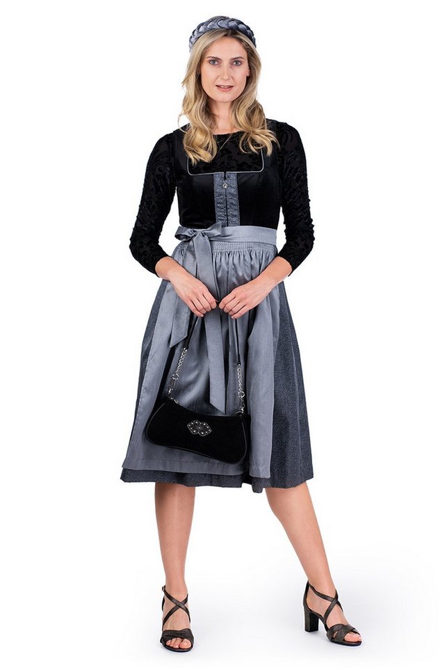 Spieth & Wensky Dirndlbluse Dirndlbluse - ELFENBLUME - schwarz – Bild 4 von 5
