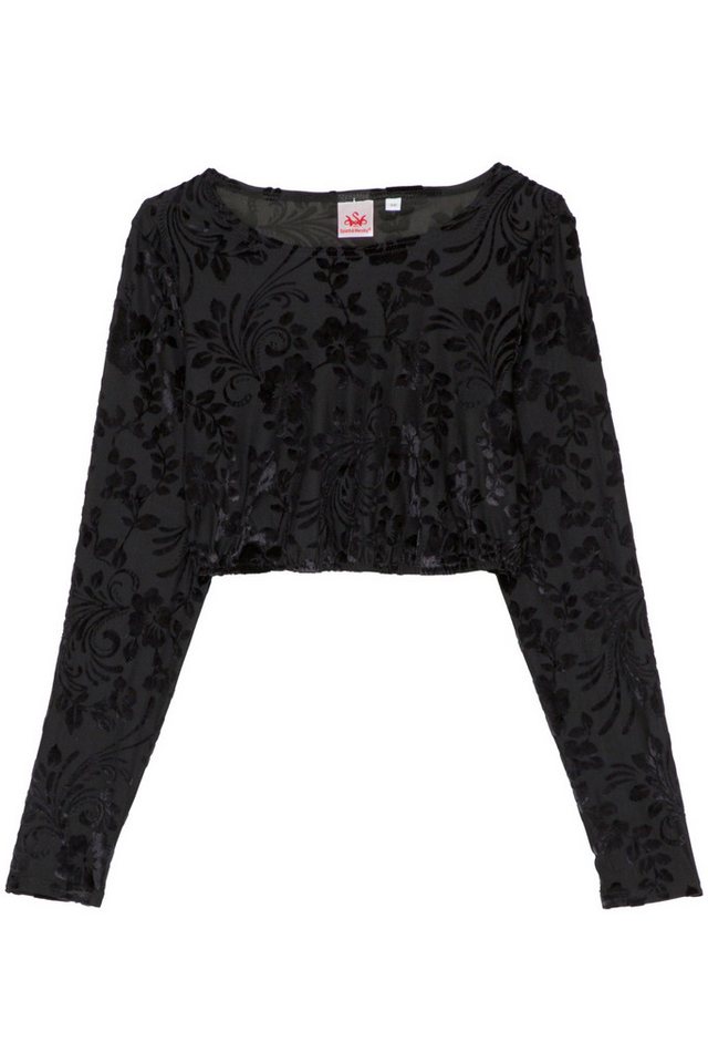 Spieth & Wensky Dirndlbluse Dirndlbluse - ELFENBLUME - schwarz – Bild 5 von 5