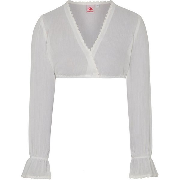 Spieth & Wensky Dirndlbluse Filomena Dirndlbluse Filomena Dirndlbluse Langarm-Bluse aus Spitze