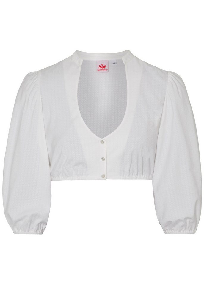 Spieth & Wensky Dirndlbluse Dirndlbluse Gertine 3/4 Arm – Bild 2 von 4