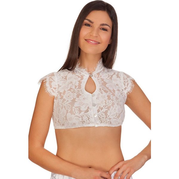 Spieth & Wensky Dirndlbluse Dirndlbluse - GRIMALDI - schwarz, weiß