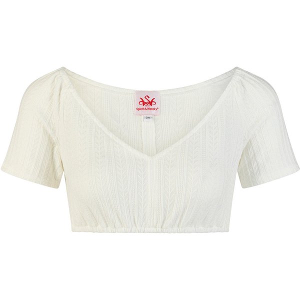 Spieth & Wensky Dirndlbluse Dirndlbluse Hannelore Jersey offwhite