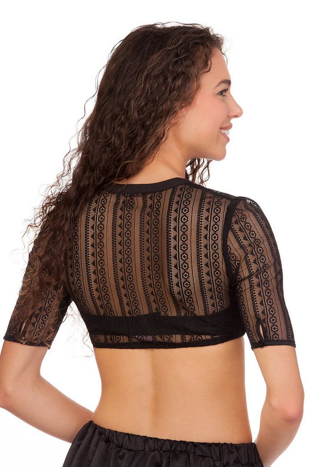 Spieth & Wensky Dirndlbluse Dirndlbluse - HIRSE - creme, schwarz – Bild 2 von 3
