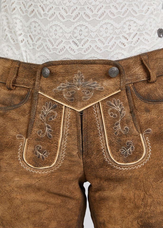 Spieth & Wensky Shorts Perga mit Stickereien – Bild 4 von 5