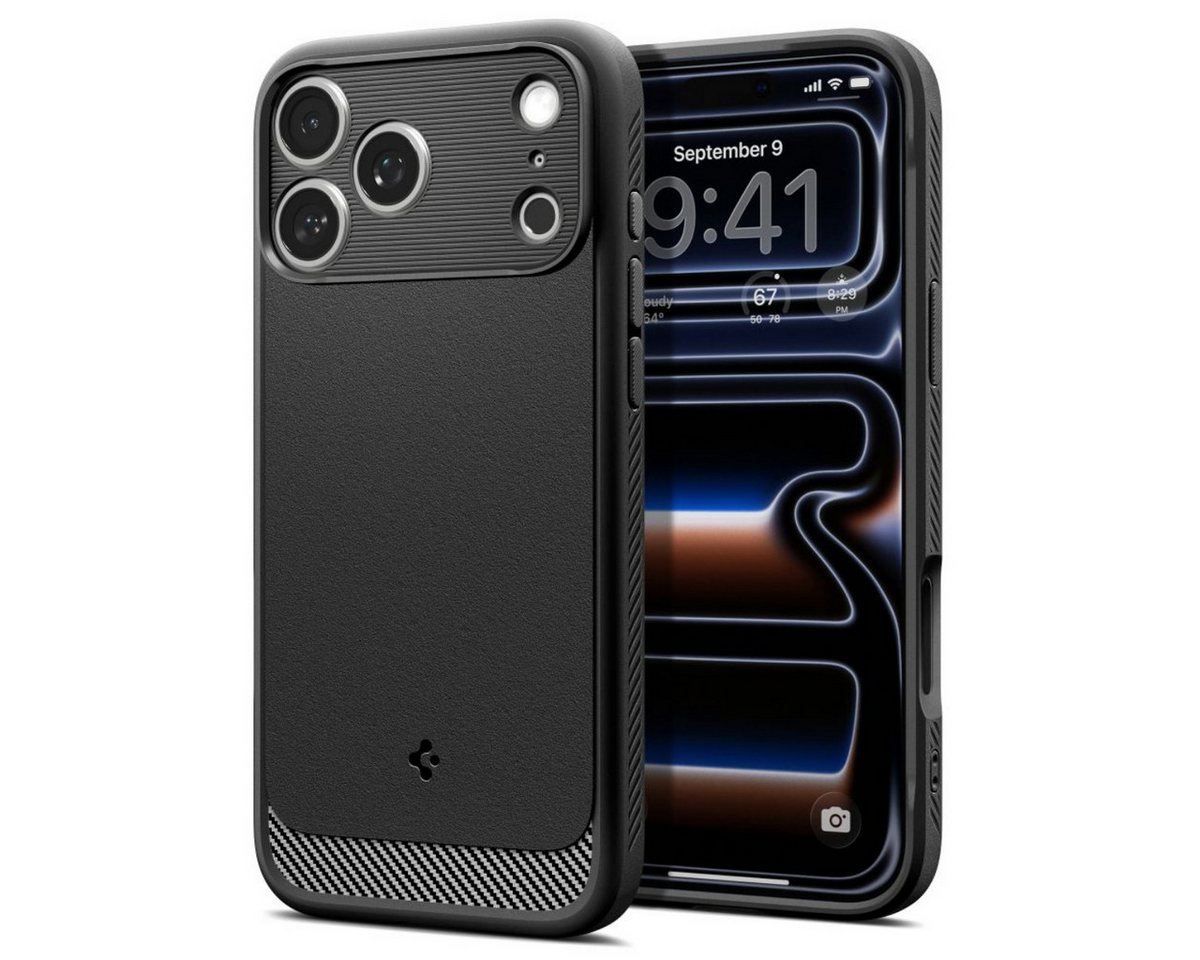 Spigen Handyhülle Rugged Armor mit Magnetfunktion Kompatibel mit iPhone 17 Pro Max 6,9, Matte, stoßfeste Oberfläche mit integrierter Magnetfunktion – Bild 2 von 5