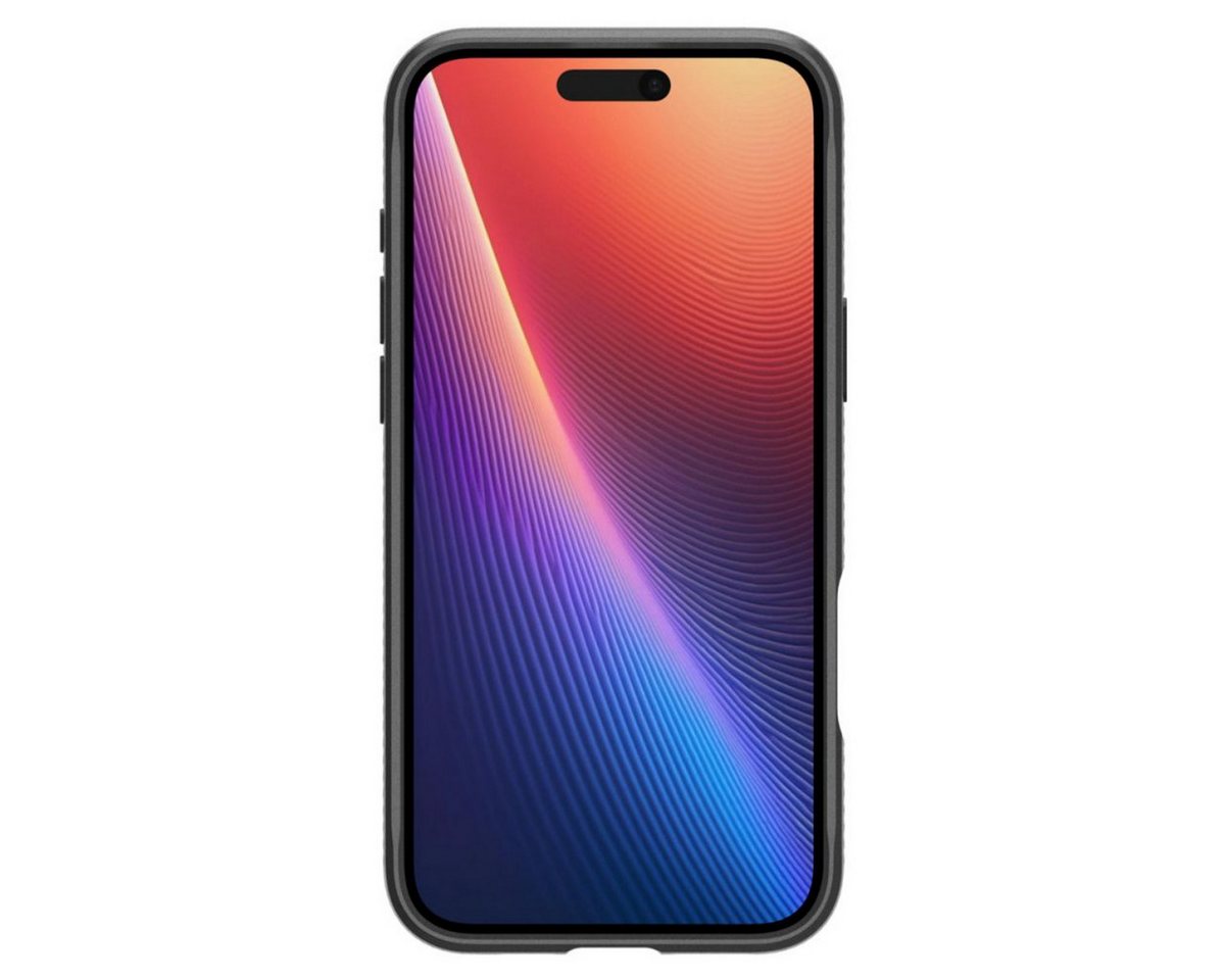 Spigen Handyhülle Rugged Armor Schwarz mit Magnetfunktion Kompatibel mit iPhone 16 6,1, Robuste, matte Oberfläche mit integrierter Magnetfunktion – Bild 3 von 5
