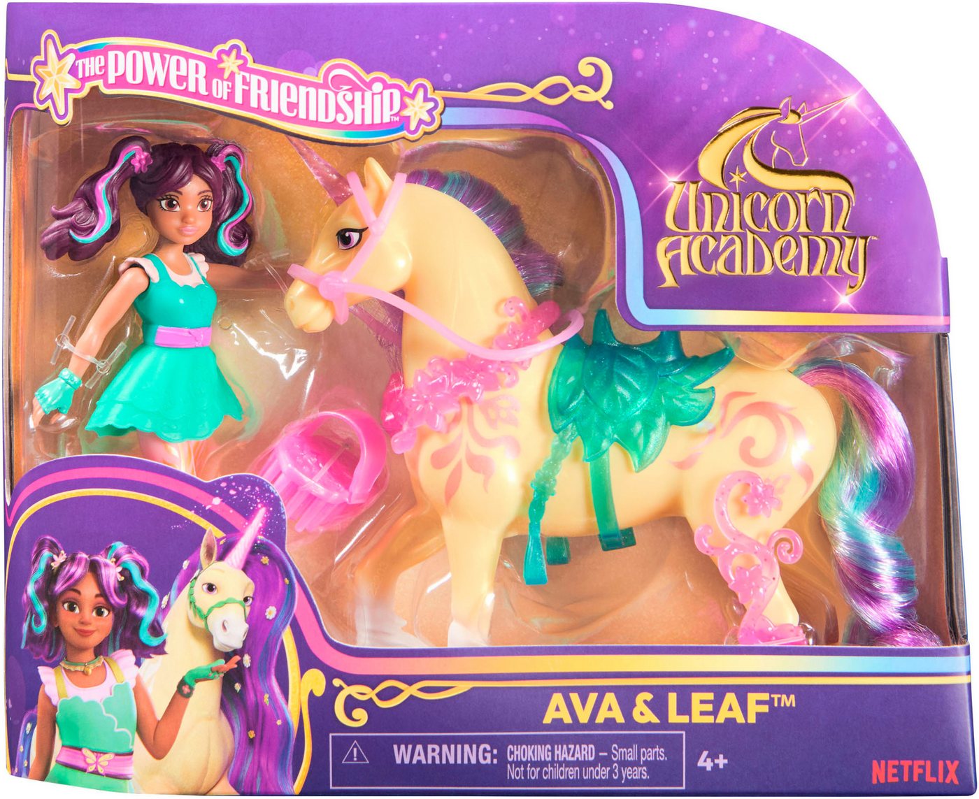 Spin Master Anziehpuppe Unicorn Academy - Ava & Einhorn Leaf, mit echter Mähne – Bild 2 von 5