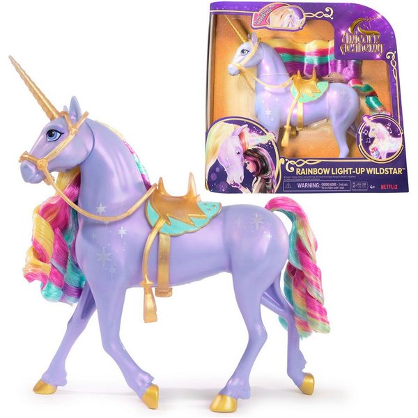 Spin Master Anziehpuppe Unicorn Academy - Interactive Rainbow Light-Up Wildstar, mit Leuchteffekt
