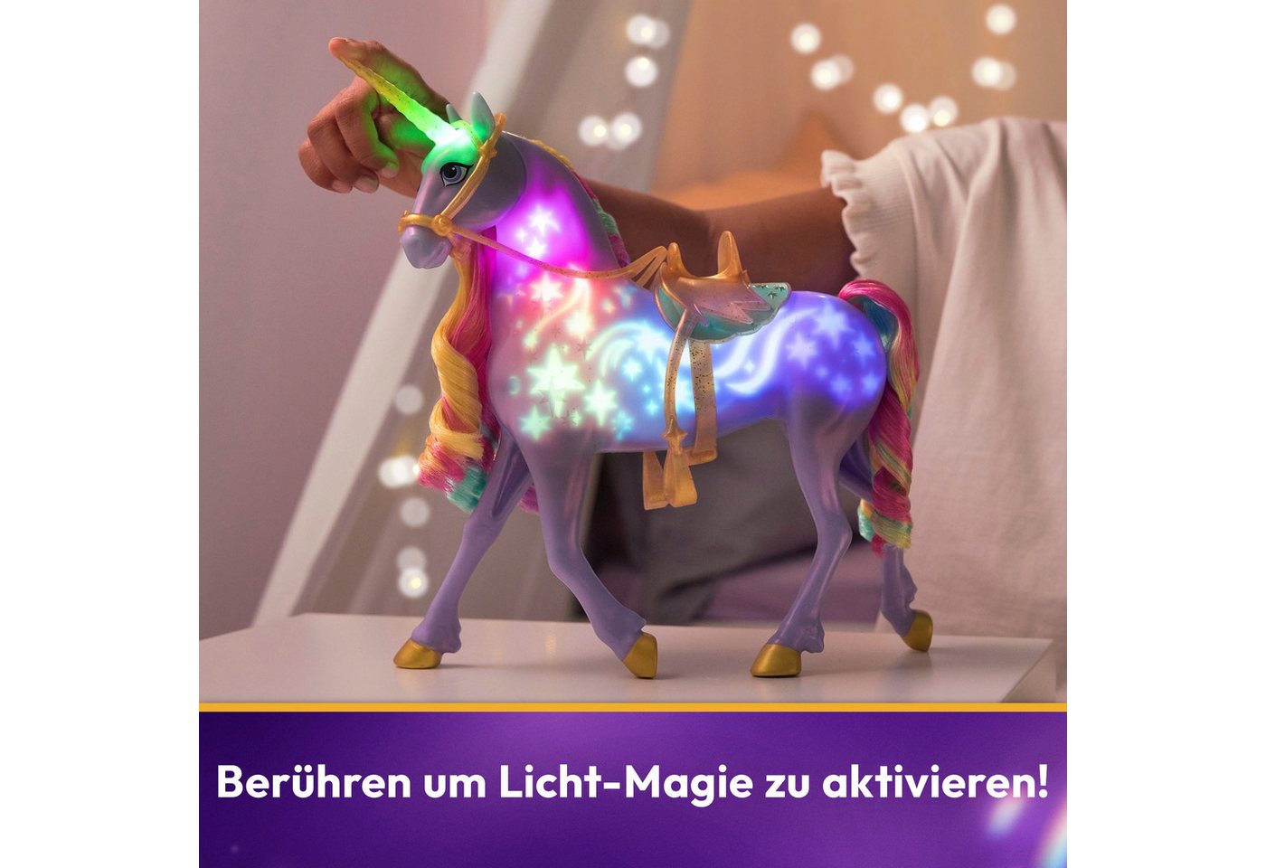 Spin Master Anziehpuppe Unicorn Academy - Interactive Rainbow Light-Up Wildstar & Sophia (Set), mit Licht- & Soundeffekt – Bild 3 von 5