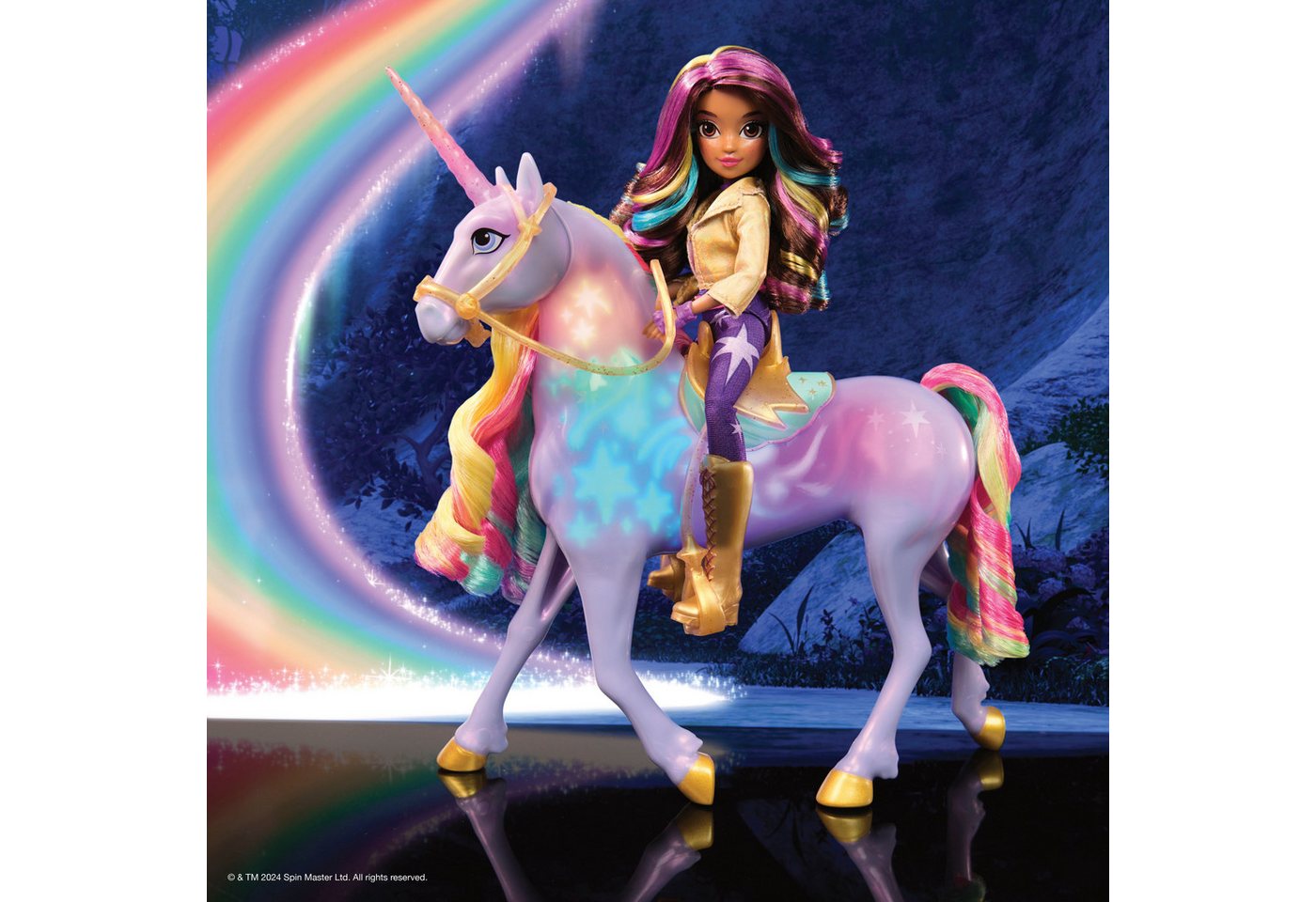 Spin Master Anziehpuppe Unicorn Academy - Interactive Rainbow Light-Up Wildstar & Sophia (Set), mit Licht- & Soundeffekt – Bild 5 von 5