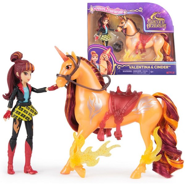 Spin Master Anziehpuppe Unicorn Academy - Valentina und Einhorn Cinder Set