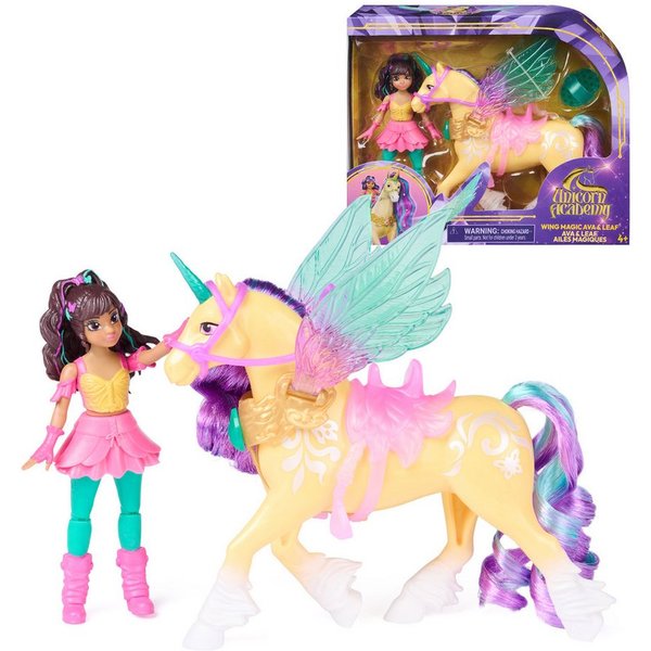 Spin Master Anziehpuppe Unicorn Academy - Wing Magic Ava und Leaf Spielset