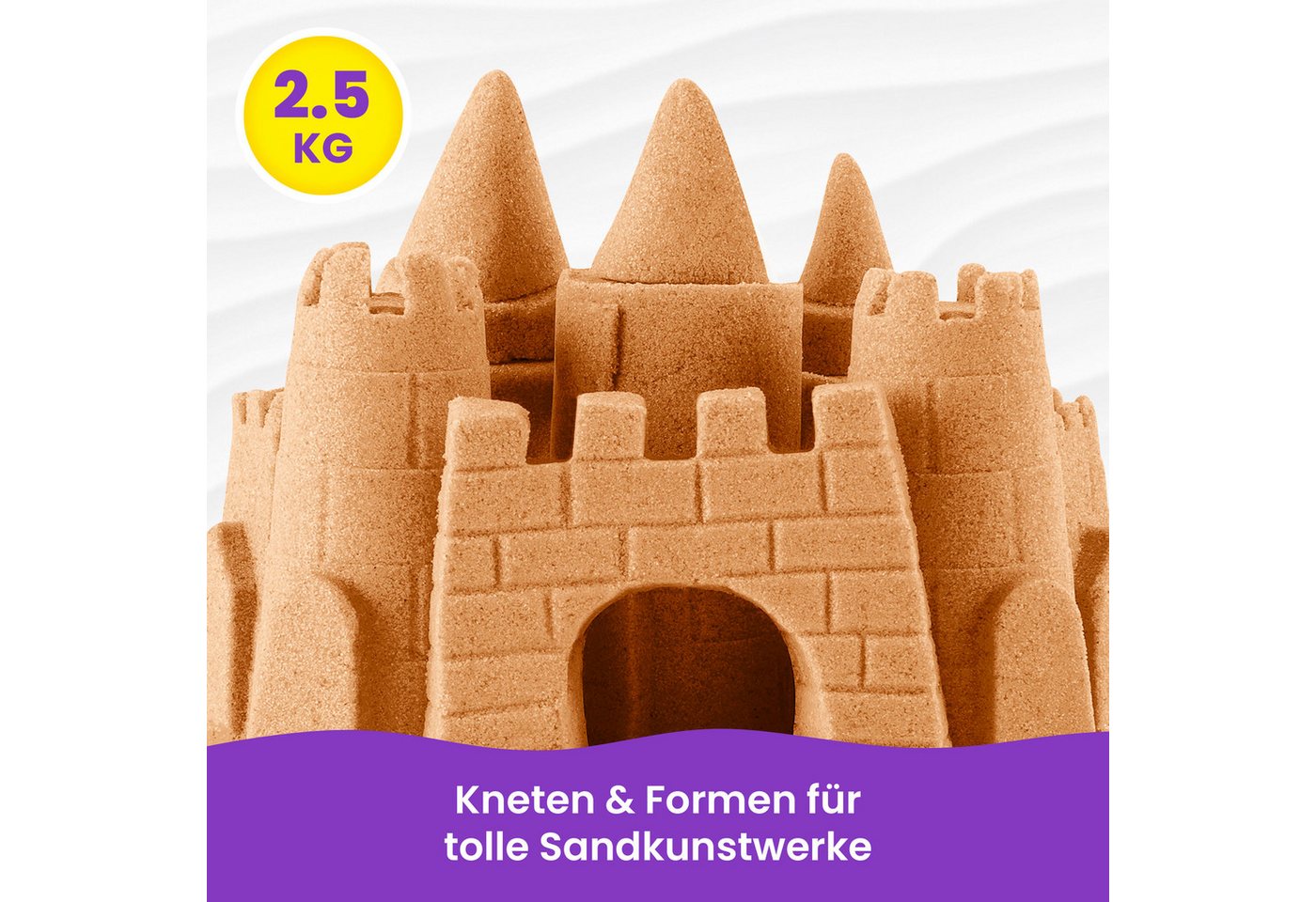 Spin Master Kreativset Kinetic Sand - Braun 2,5 kg – Bild 3 von 5