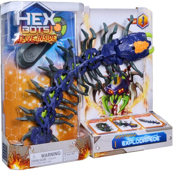 Spin Master RC-Tier Hex Bots - Ferngesteuerter Tausendfüssler, mit Leuchteffekt