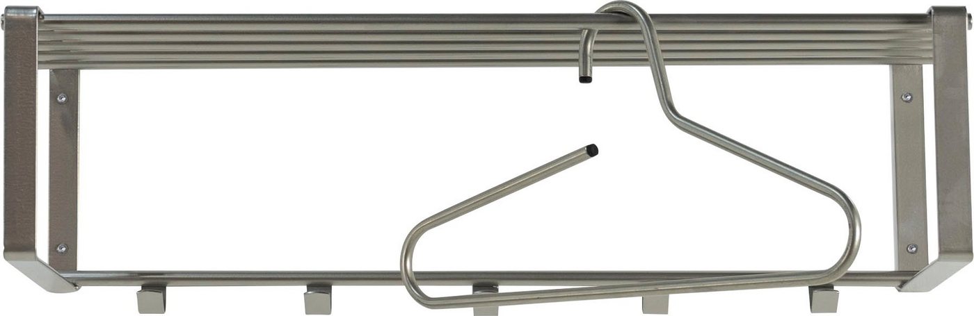 Spinder Design Garderobenleiste REX (1 St), Wandgarderobe aus Stahl mit Hutablage und 5 bzw. 7 Haken – Bild 4 von 5