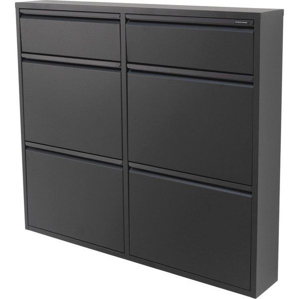 Spinder Design Schuhschrank Billi Schuhklapper Metall, Breite 98 cm, Höhe 86 cm, 6 Klappen