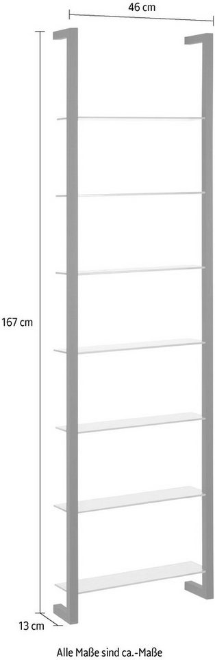 Spinder Design Wandregal CUBIC, Metall, Tiefe 13 cm – Bild 2 von 3