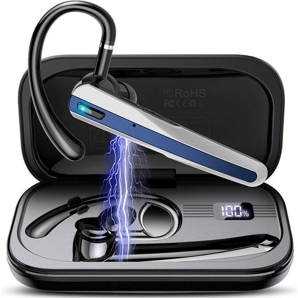 SpionProfi Bluetooth Headset Ear Freisprecheinrichtung Handy Telefon Anruf Musik Headset (Universal Bluetooth Headset - Musik, Telefonieren uvm)